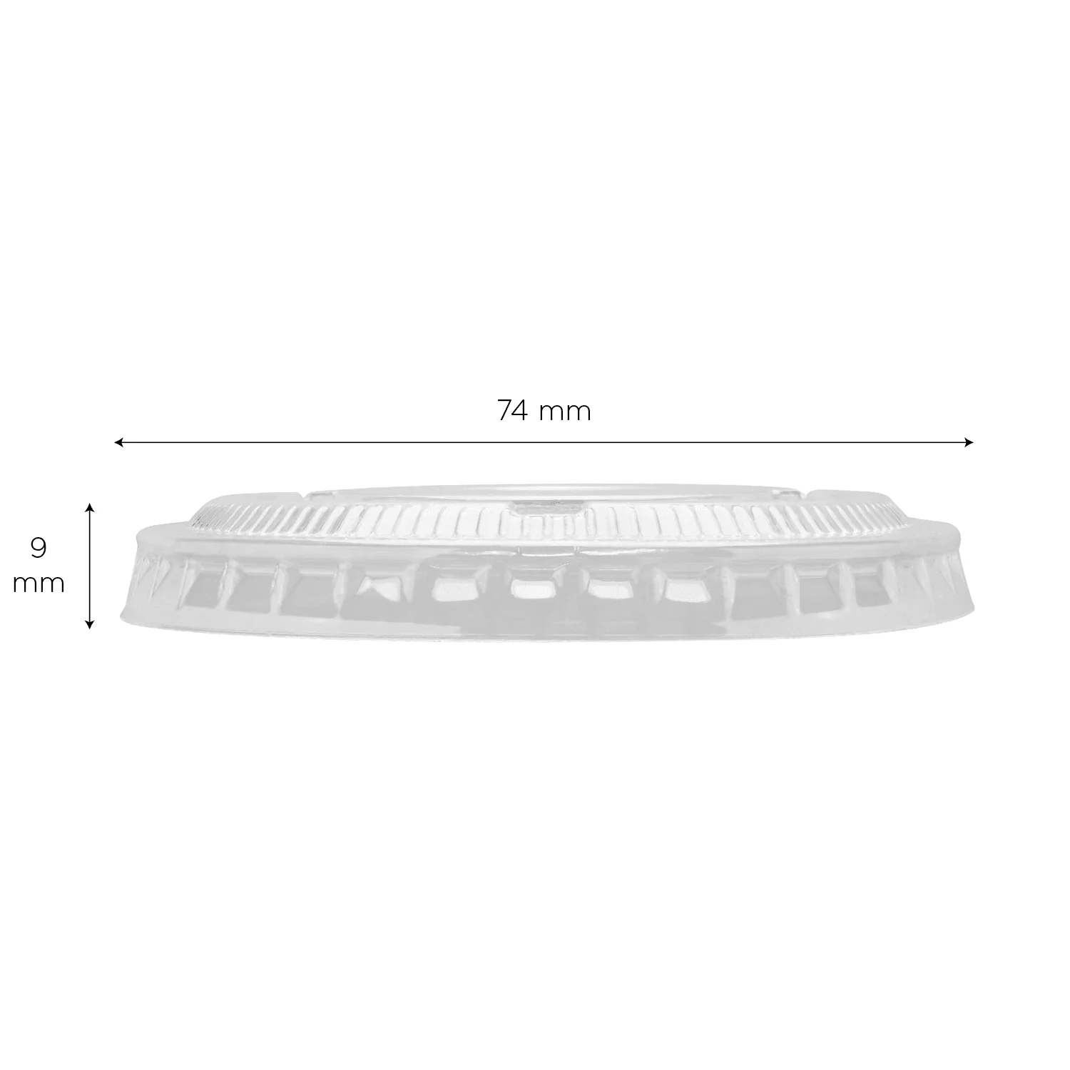 [1,000 ct] 7 oz Cup Lids | PET | No Hole | 74 mm - Image 5