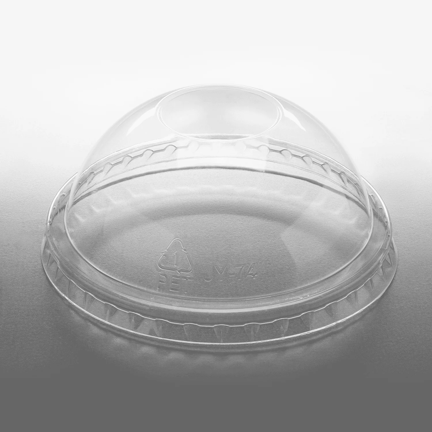 [1,000 ct] 7 oz Dome Cup Lids | PET | No Hole | 74 mm - Image 3