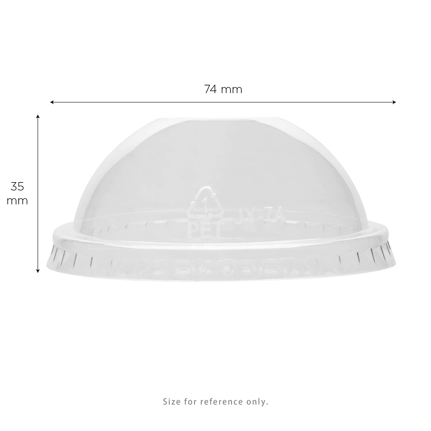 [1,000 ct] 7 oz Dome Cup Lids | PET | No Hole | 74 mm - Image 6
