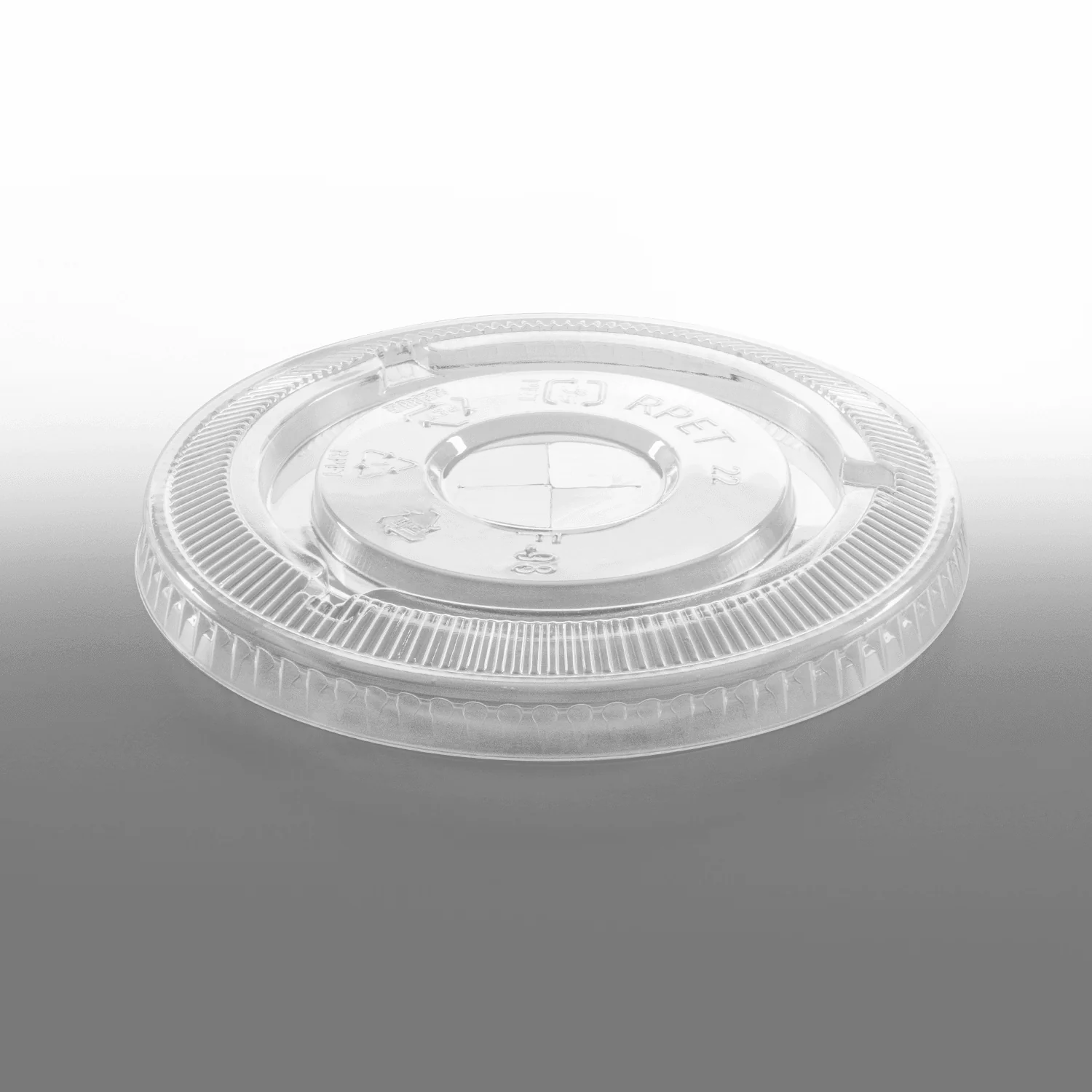 [1,000 ct] Plastic Cup Flat Lids | 98 mm | RPET | Clear - Image 2