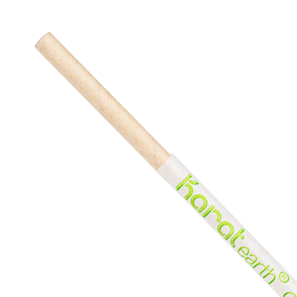 Karat Earth 10.25" Paper Jumbo Straw Paper Wrapped, Kraft - 1,200 pcs - Image 5