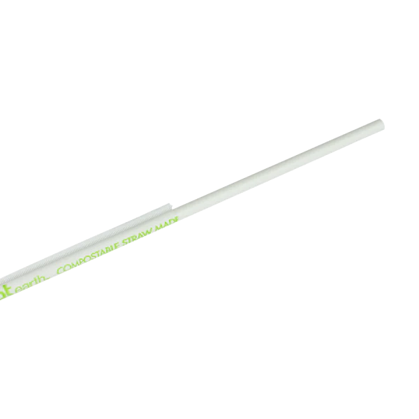 Karat Earth 10.25" Jumbo Paper Straw (5mm) Paper Wrapped, White - 1,200 pcs - Image 4