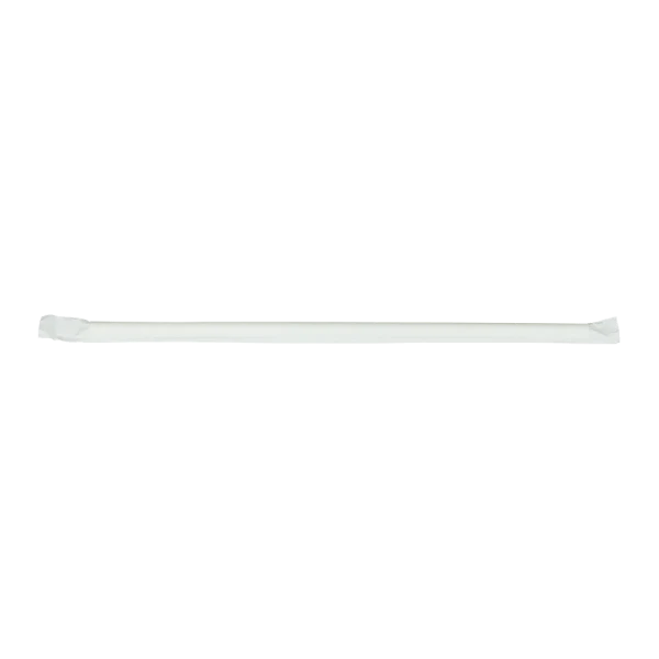 Karat Earth 10.25" Jumbo Paper Straw (5mm) Paper Wrapped, White - 1,200 pcs - Image 5