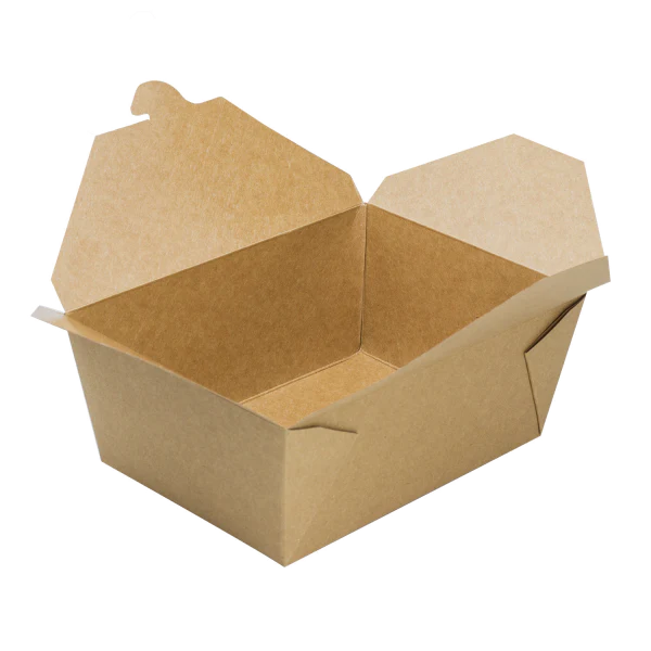 [160 ct] Paper Take-Out Boxes | #4 | 110 oz | Kraft - Image 3