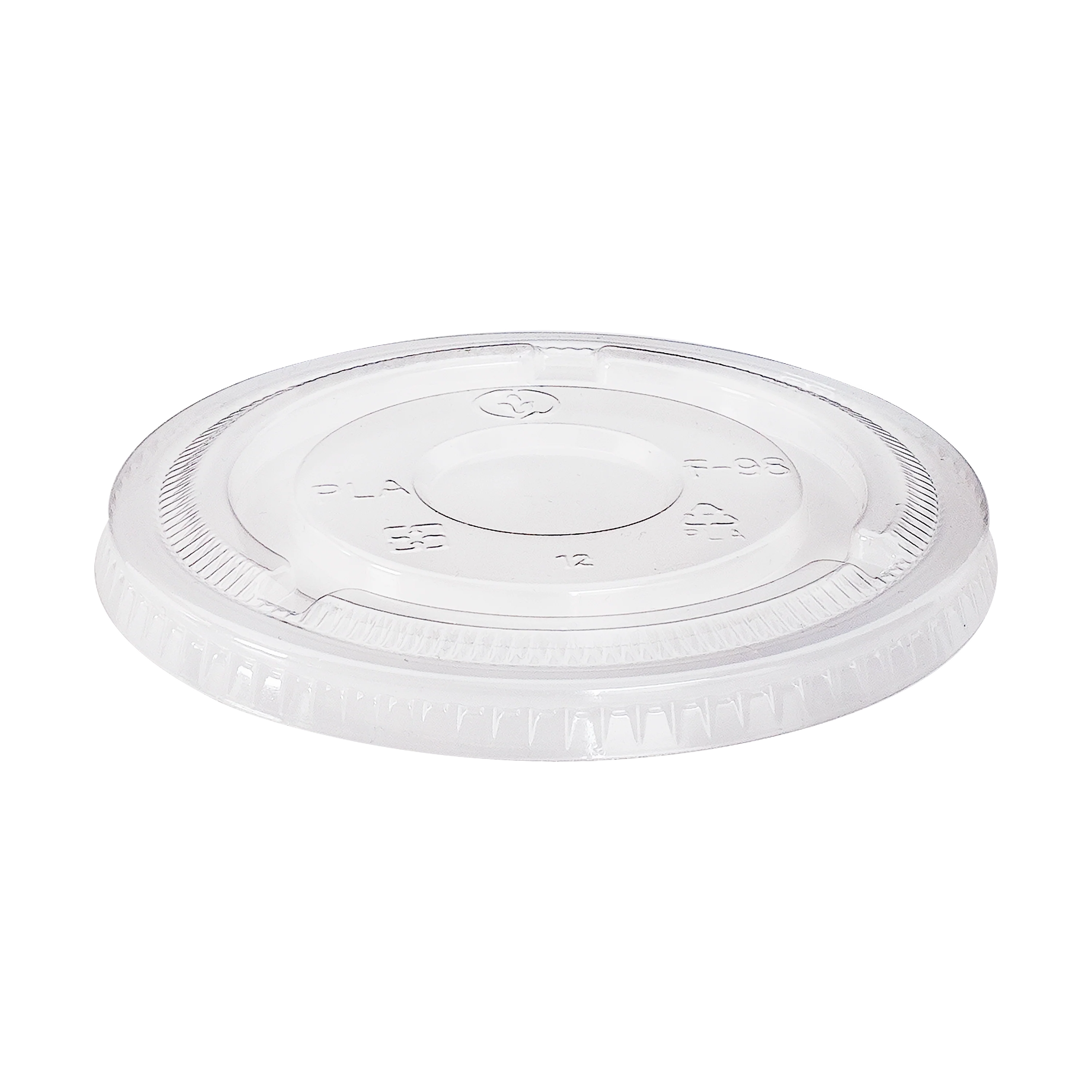 Karat Earth 12-24oz PLA Flat Lid No Hole (98mm) - 1,000 pcs - Image 5