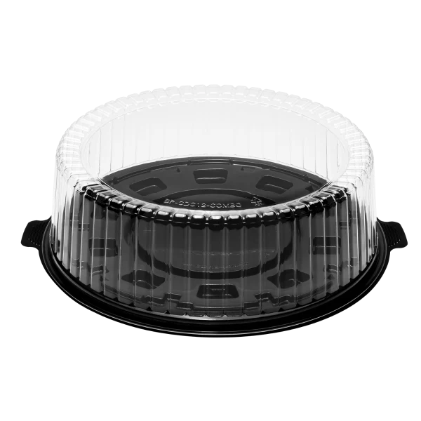 [50 sets] 12" PET Cake Display Containers with Clear Dome Lid - Image 2