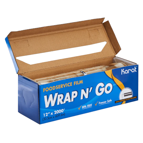 12" x 2000' WRAP N'GO Foodservice Film with Serrated Cutter - Image 3