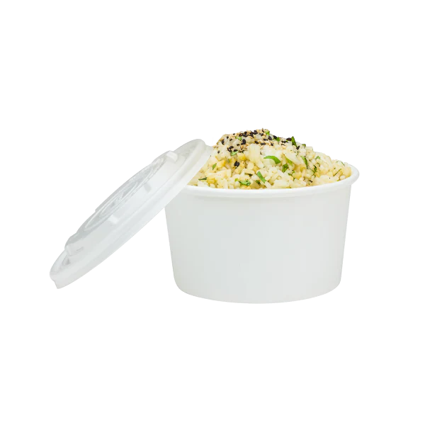 Karat Earth 12oz Eco-Friendly Paper Food Containers (114.6mm), White - 500 pcs - Image 10