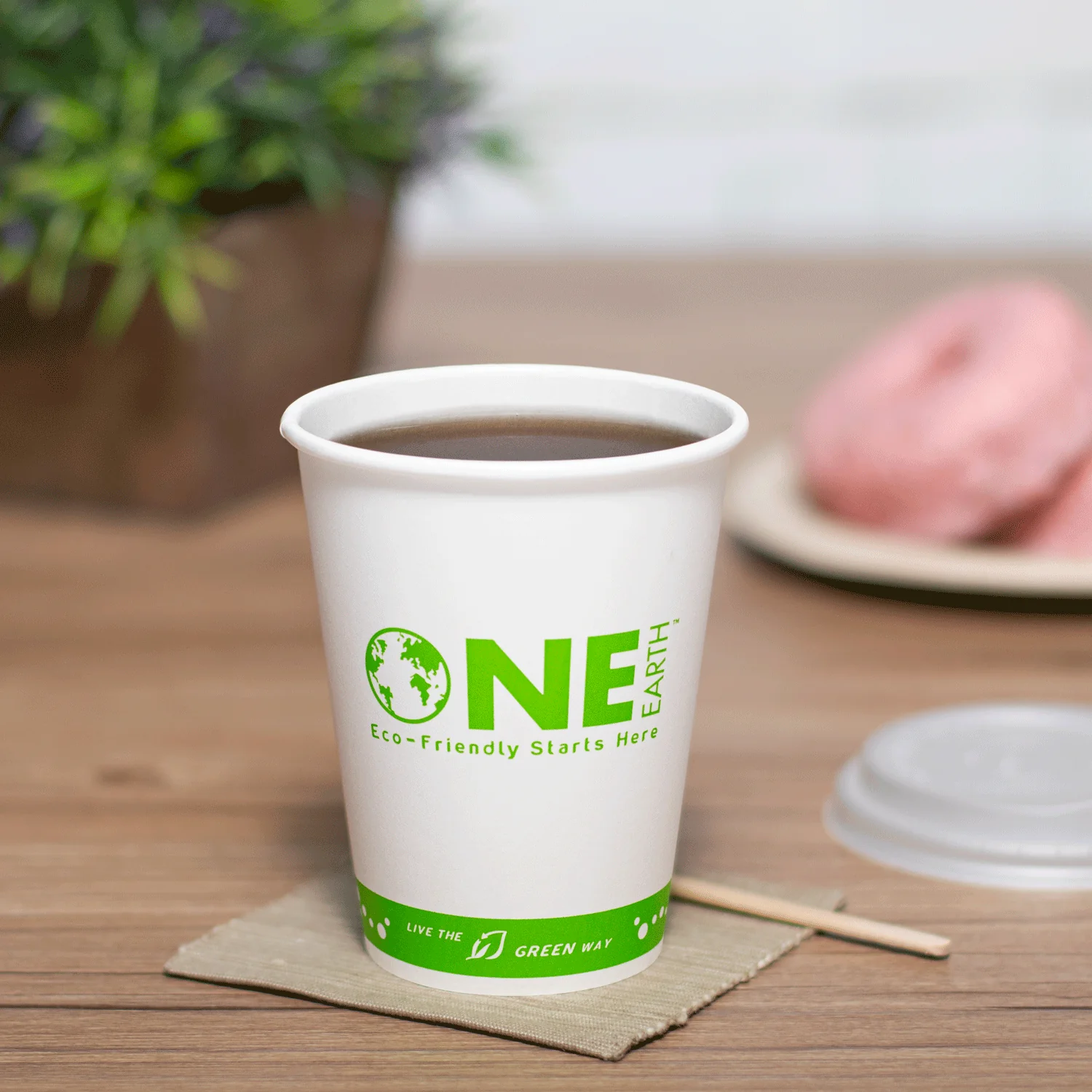 Karat Earth 12oz Eco-Friendly Paper Hot Cups (90mm), Generic Print - 1,000 pcs - Image 3