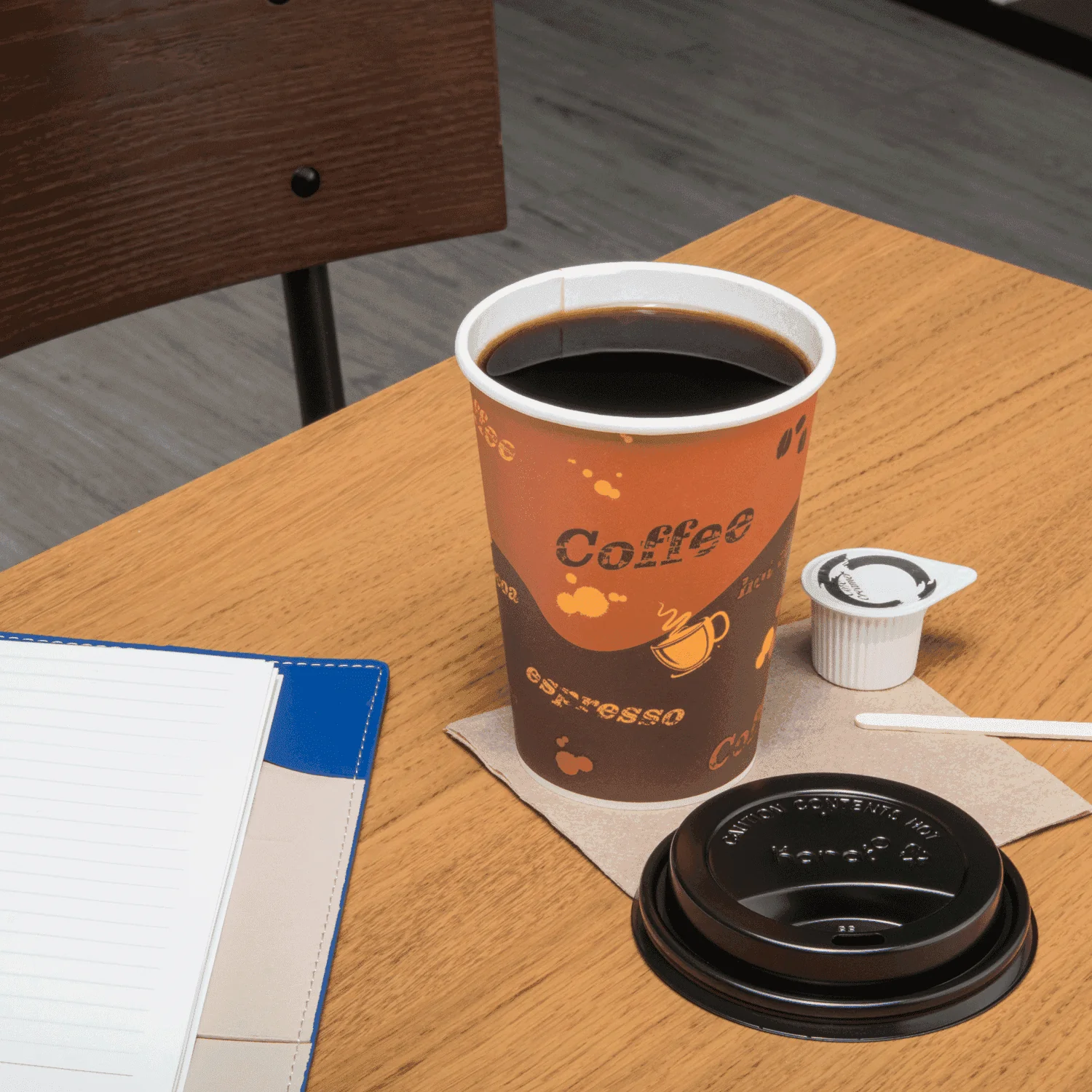 [1,000 ct] 12 oz Paper Coffee Cups | Coffee Print | 90 mm - Image 3