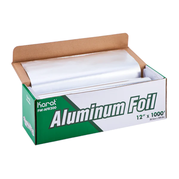 12" x 1000' Standard Aluminum Foil Roll - 1 roll - Image 2