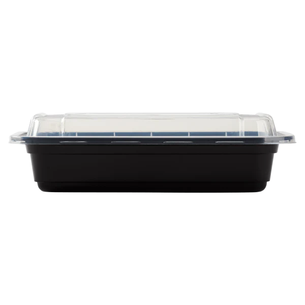 [150 sets] 16 oz PP Injection Molded Microwaveable Rectangular Black Food Containers with lids - Image 7