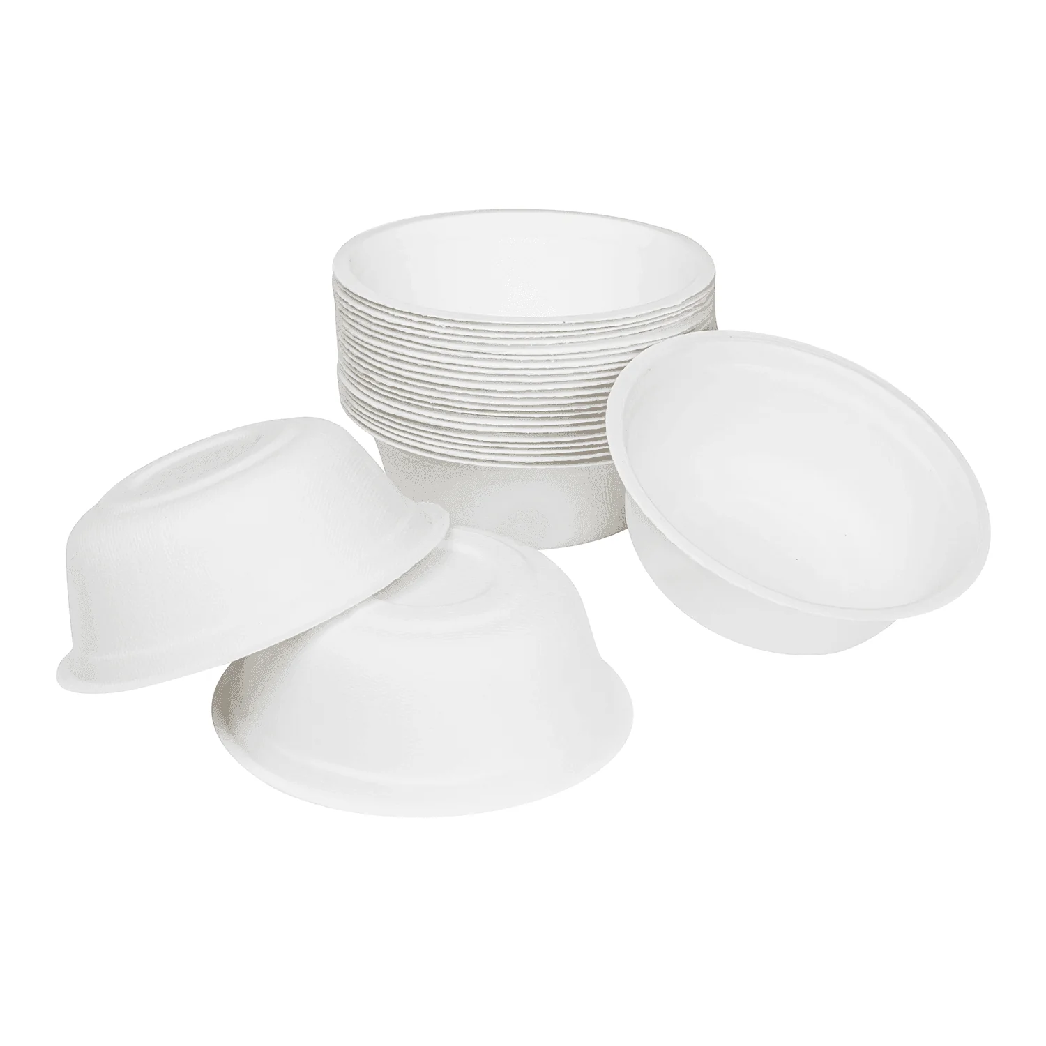 Karat Earth 16oz Compostable Bagasse Rice Bowls, White - 1,000 pcs - Image 3