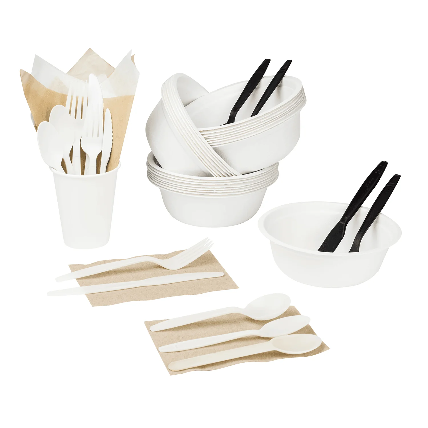 Karat Earth 16oz Compostable Bagasse Rice Bowls, White - 1,000 pcs - Image 8