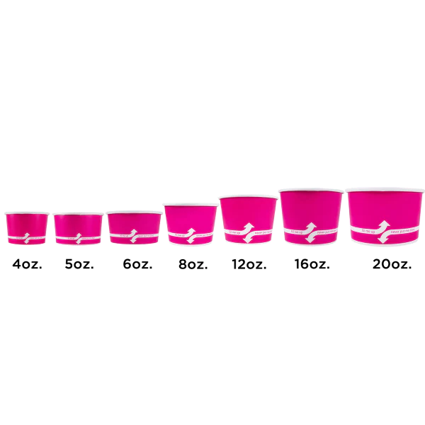 [1,000 ct] 16 oz Paper Food Containers | 112 mm | Pink - Image 9