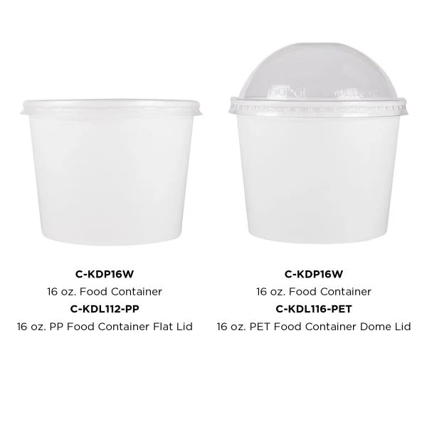 [1,000 ct] 16 oz Paper Food Containers | 112 mm | White - Image 11