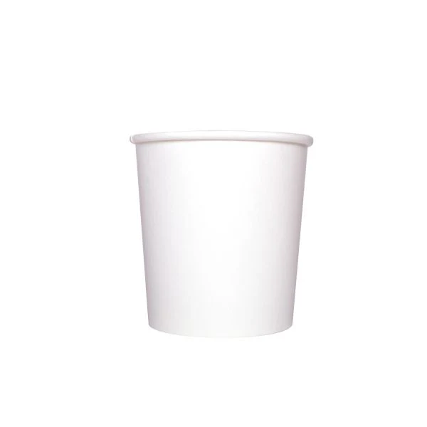 [500 ct] 16 oz Gourmet Paper Food Container | White | 96 mm - Image 3