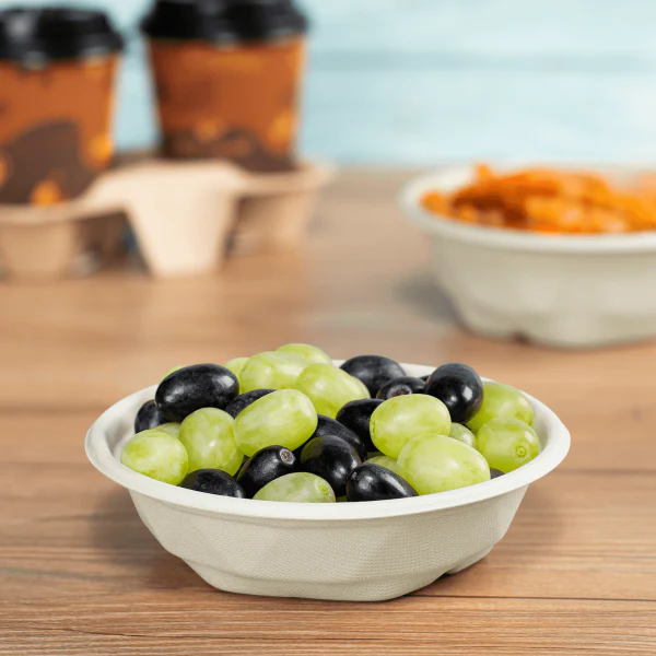 Karat Earth 16oz Natural Bagasse Take Out Bowl, Round - 500 pcs - Image 9