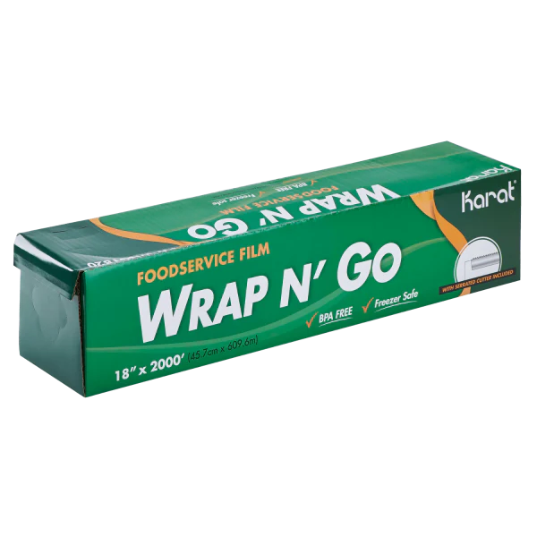 18" x 2000' WRAP N'GO Foodservice Film with Serrated Cutter - 1 Roll - Image 2