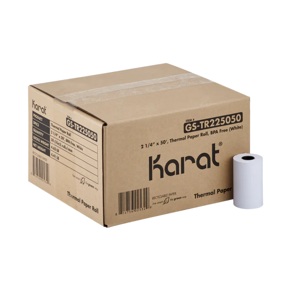 [50 ct] 2 1/4" x 50' Thermal Paper Rolls, White - Image 4