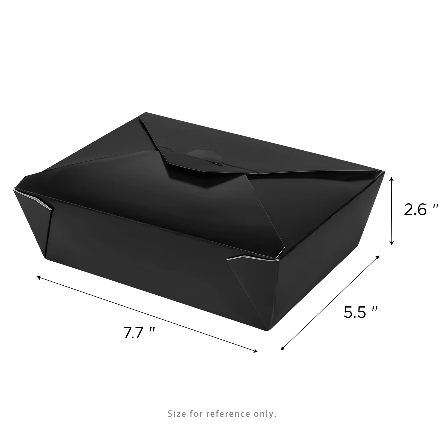 [200 ct] Paper Fold To-Go Containers | 76 fl oz | Black - Image 5