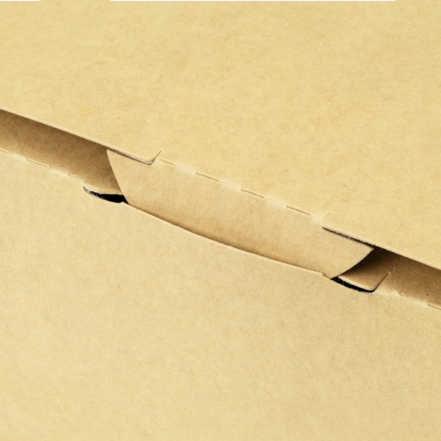 [160 ct] Paper Folding Take-Out Container | Vented Holes | 74 fl. oz | Kraft - Image 6