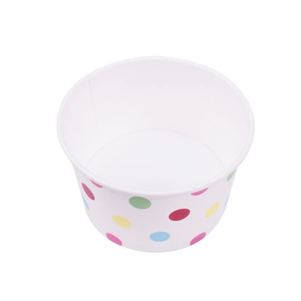 [600 ct] 20 oz Paper Food Containers | 127 mm | Dots Print - Image 6