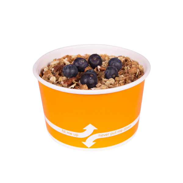[600 ct] 20 oz Paper Food Containers | 127 mm | Orange - Image 10