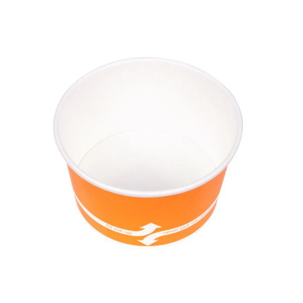 [600 ct] 20 oz Paper Food Containers | 127 mm | Orange - Image 6