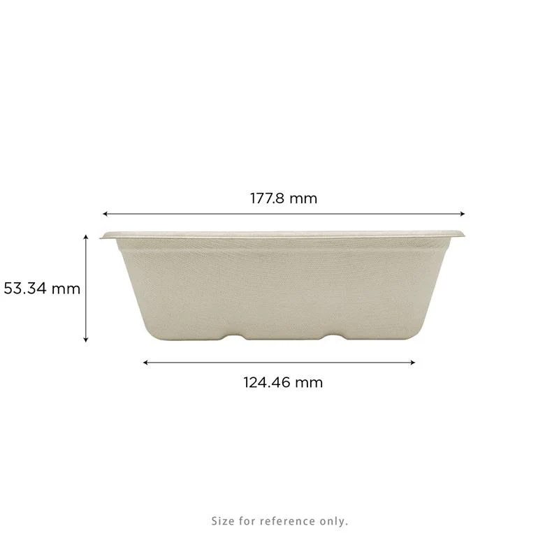 Karat Earth 20oz Natural Bagasse Take Out Container, Rectangular - 500 pcs - Image 4