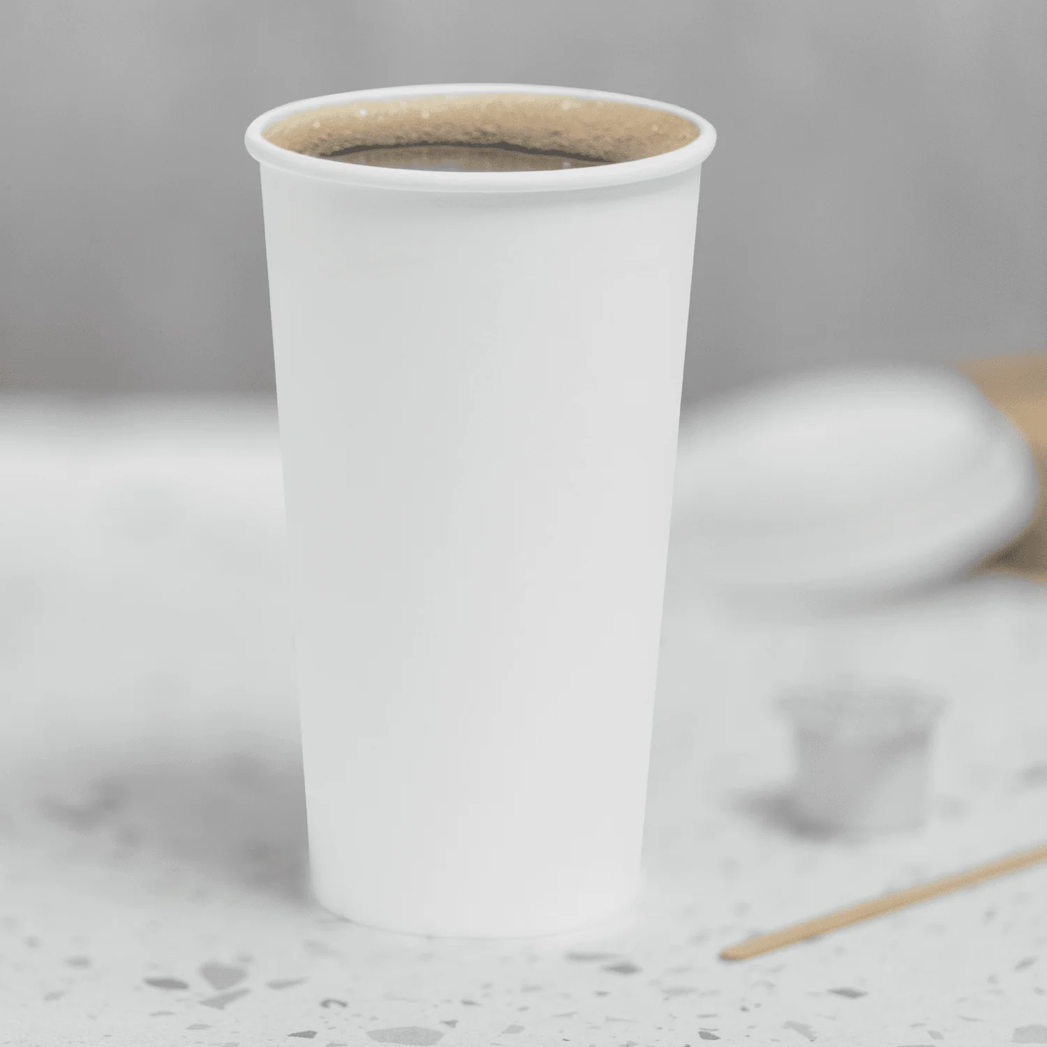 [600 ct] 20 oz Paper Coffee Cups | White | 90 mm - Image 4