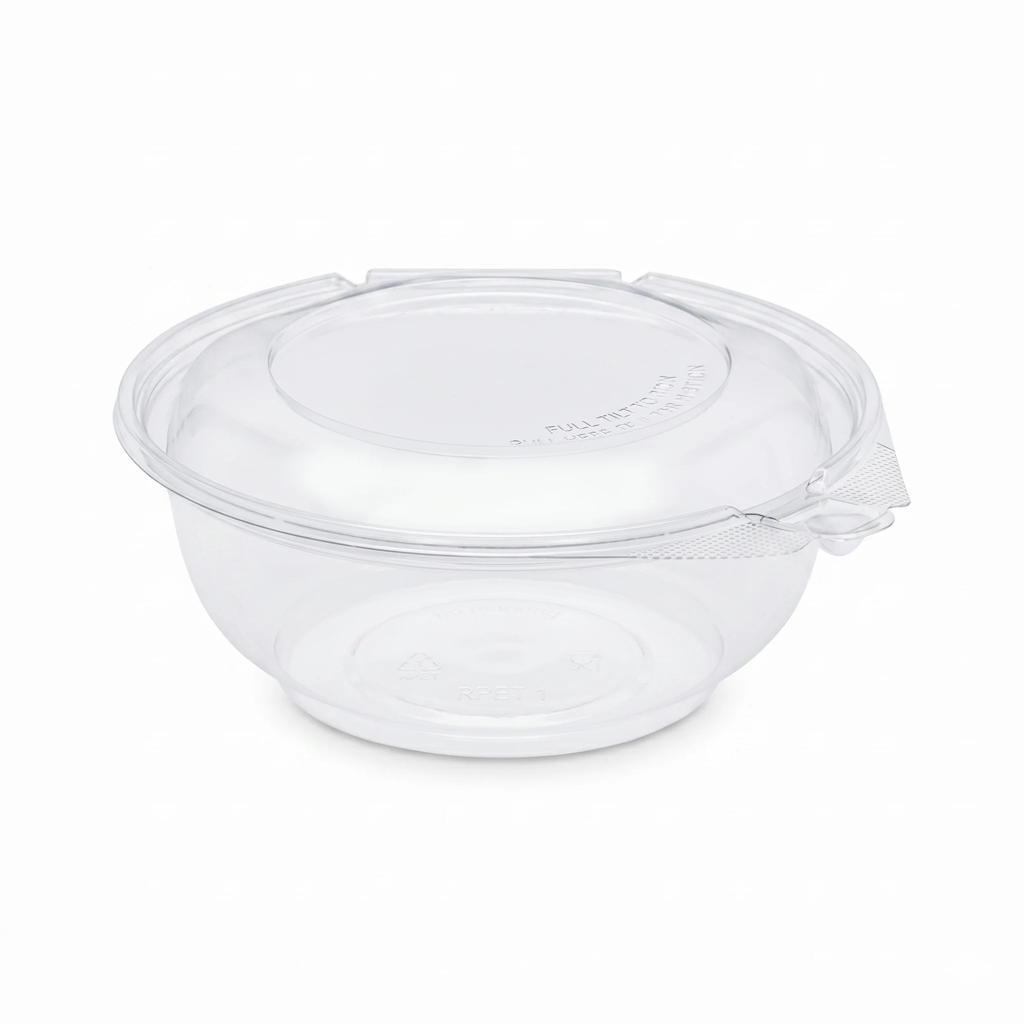 [240 sets] 24 oz Disposable Tamper Resistant Hinged Salad Bowls | PET - Image 2