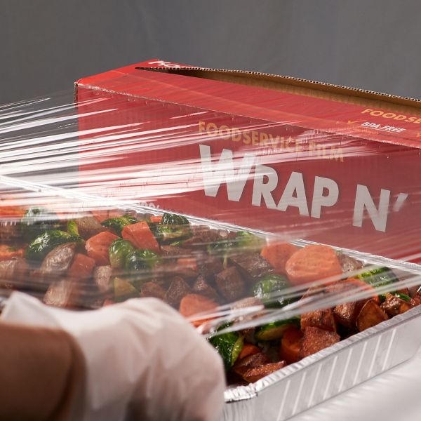 24" x 2000' WRAP N'GO Foodservice Film with Serrated Cutter - 1 Roll