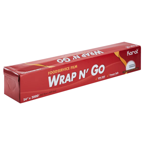 24" x 2000' WRAP N'GO Foodservice Film with Serrated Cutter - 1 Roll - Image 2