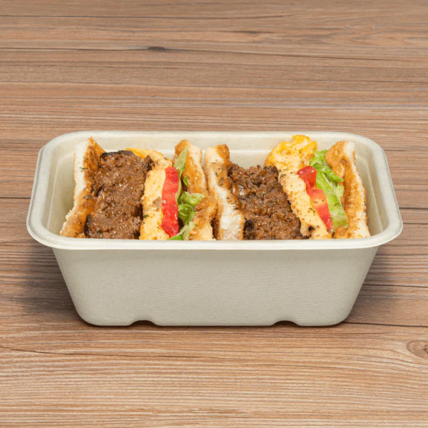 Karat Earth 24oz Natural Bagasse Take Out Container, Rectangular - 500 pcs - Image 3