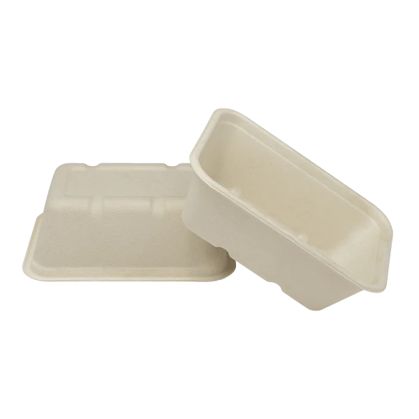 Karat Earth 24oz Natural Bagasse Take Out Container, Rectangular - 500 pcs - Image 5