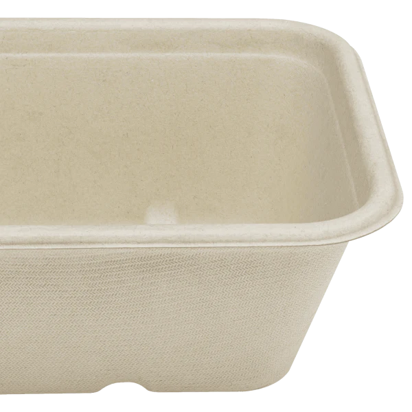 Karat Earth 24oz Natural Bagasse Take Out Container, Rectangular - 500 pcs - Image 9