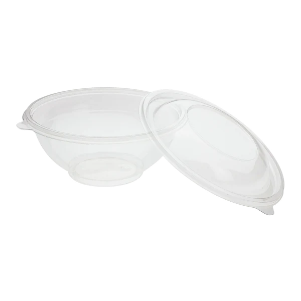 [300 ct] 24 oz Disposable Salad Bowl Lids | 165 mm | PET - Image 3