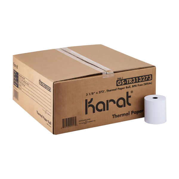 [50 ct] 3 1/8" x 273' Thermal Paper Rolls, White - Image 4