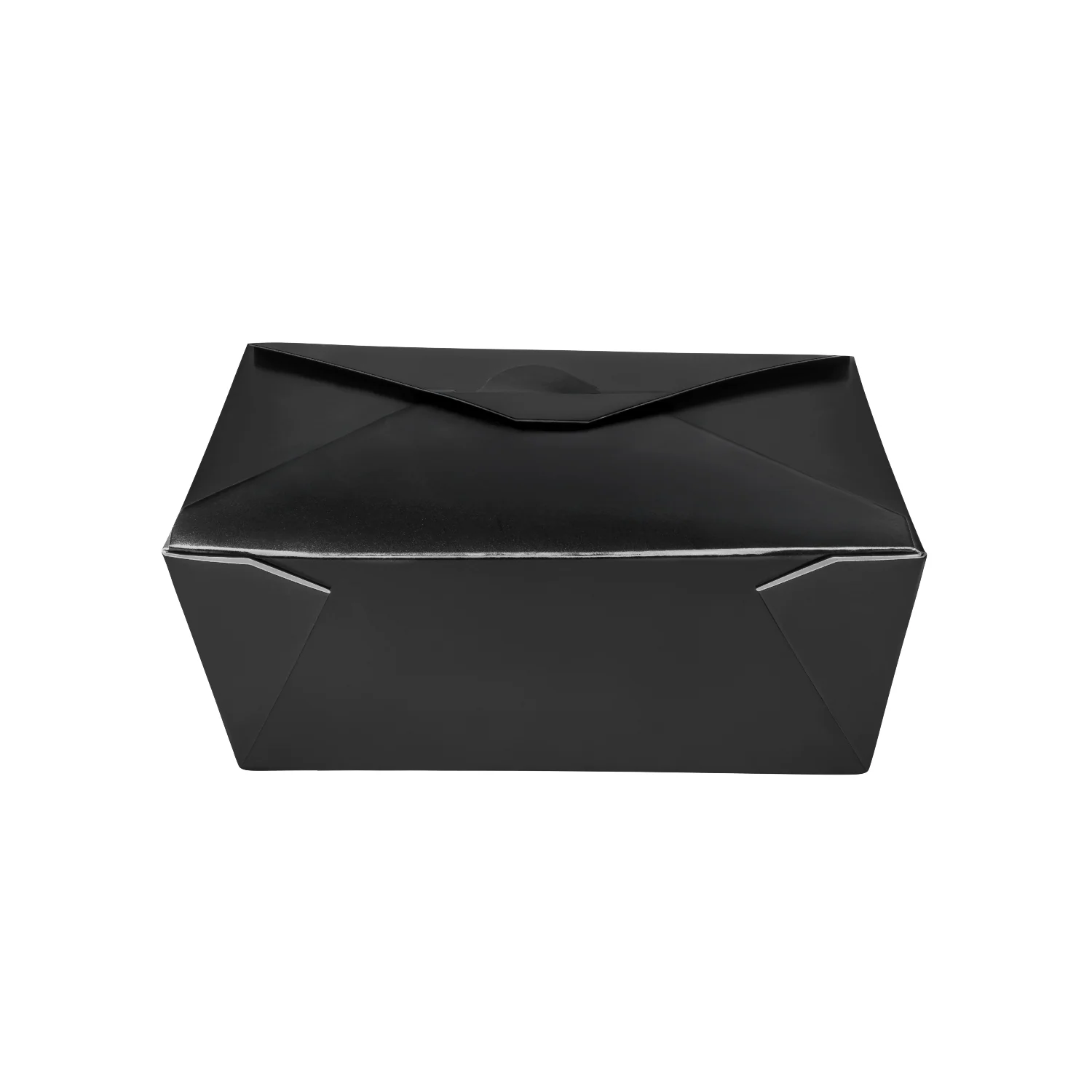 [300 ct] Paper Fold To-Go Containers | 48 fl oz | Black - Image 2