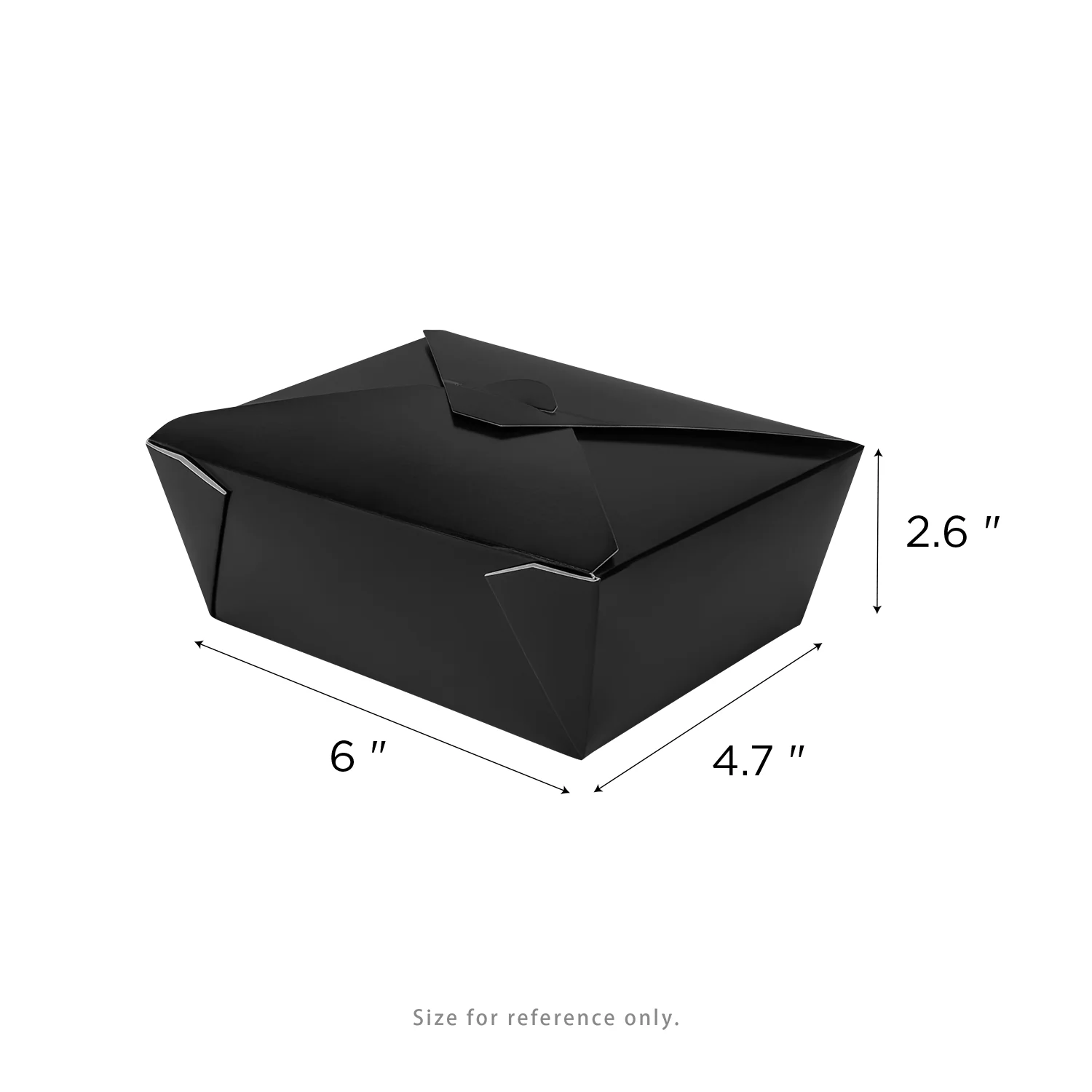 [300 ct] Paper Fold To-Go Containers | 48 fl oz | Black - Image 5
