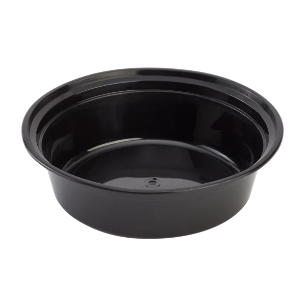 [150 sets] 32 oz PP Plastic Microwavable Round Food Containers & Lids, Black - Image 6