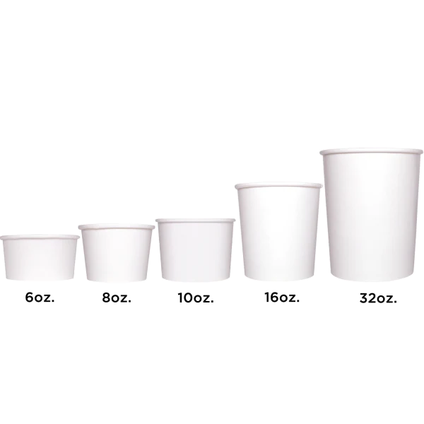 [500 ct] 32 oz Gourmet Paper Food Container | White | 115 mm - Image 10