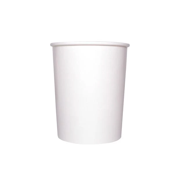 [500 ct] 32 oz Gourmet Paper Food Container | White | 115 mm - Image 2