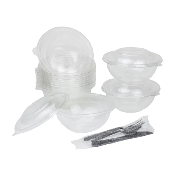 [300 ct] 32 oz Disposable Salad Bowls | 185 mm | PET - Image 10