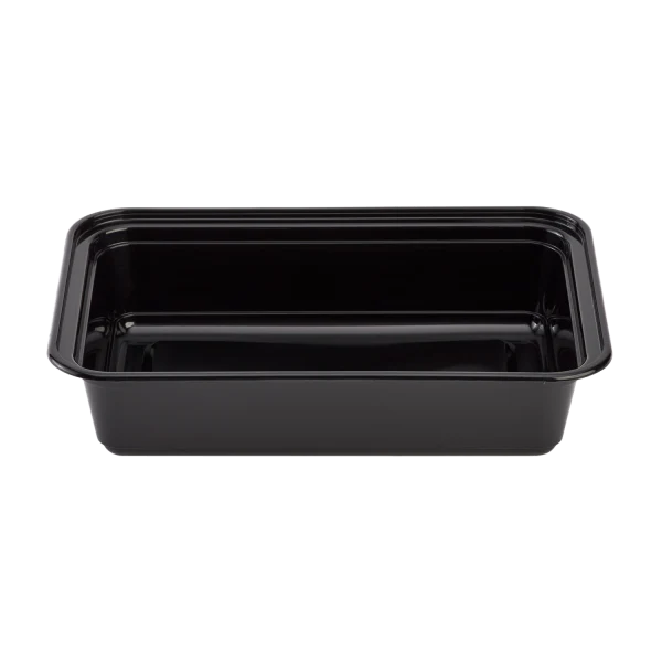 [150 sets] 38 oz PP Plastic Microwavable Rectangular Food Containers & Lids, Black - Image 7