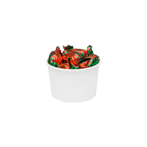Karat Earth 4oz Eco-Friendly paper Food Containers (75.3mm), White - 1,000 pcs - Image 6