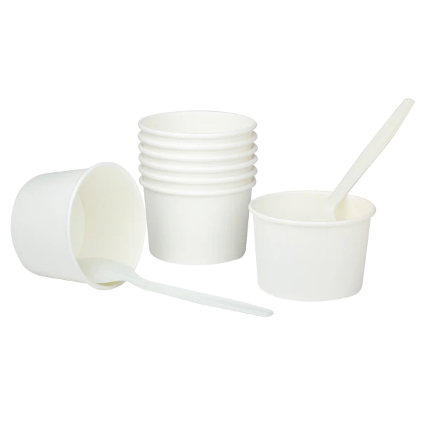 Karat Earth 4oz Eco-Friendly paper Food Containers (75.3mm), White - 1,000 pcs - Image 7
