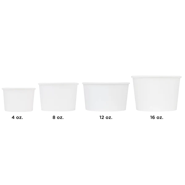 Karat Earth 4oz Eco-Friendly paper Food Containers (75.3mm), White - 1,000 pcs - Image 8