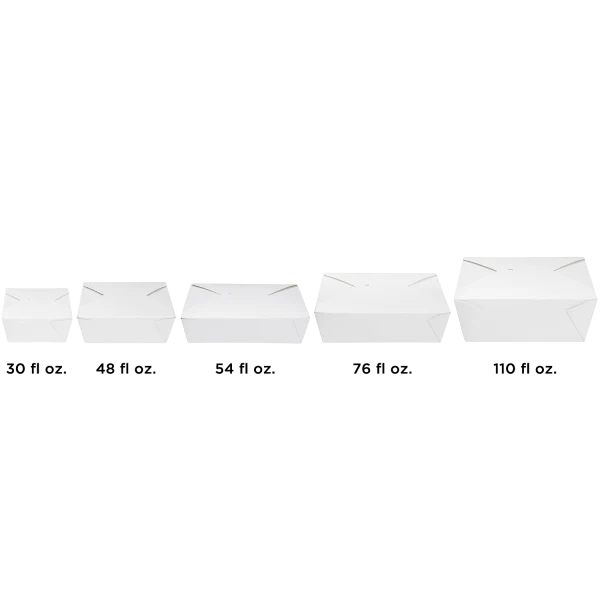 [200 ct] Paper Take-Out Boxes | #2 | 54 oz | White - Image 12